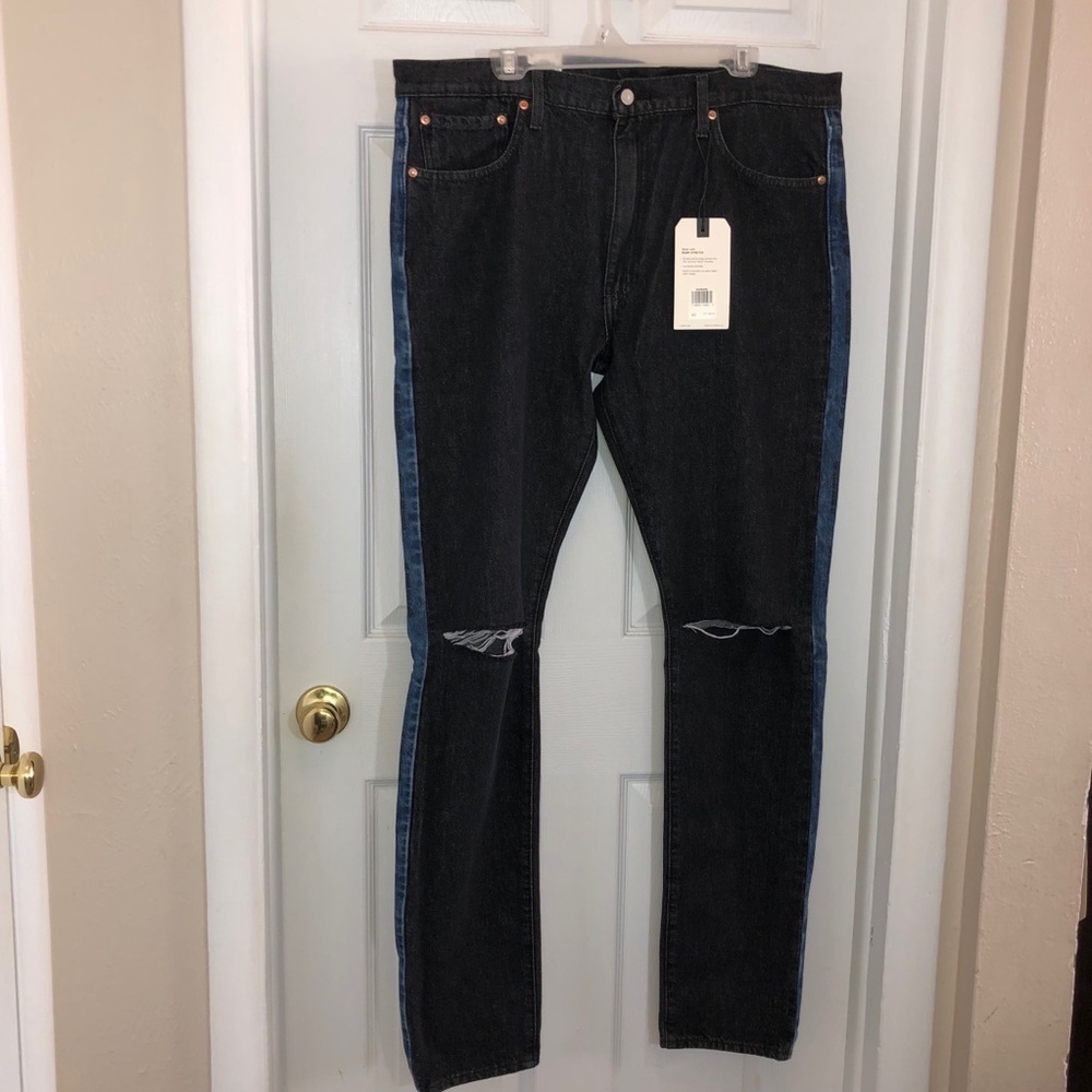 NWT LEVIS Lo-Ball Stack BLACK DENIM Jeans Sz 40 - Picture 2 of 11